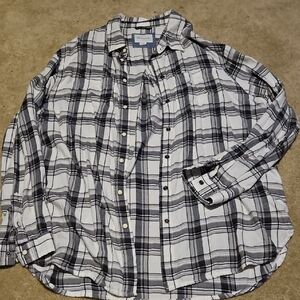 American Eagle Outfitters Monochrome Plaid Shirt